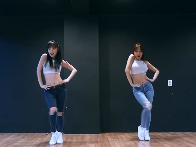 韩国舞蹈队waveya热舞 女子双人扭腰热舞