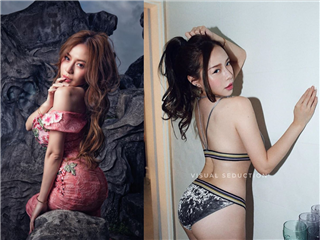 台湾嫩模张语昕，半脱妹女仆装