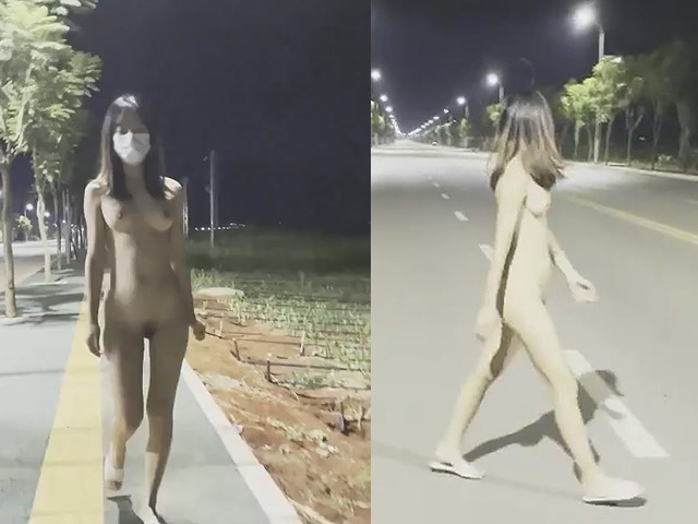 身材苗条网红『小小星』全裸公园街道露出2
