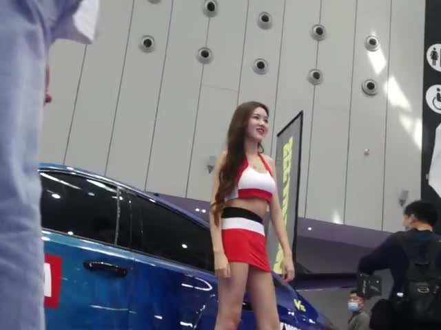 2022年4月最新抄底CD【车展模特 黑丝前台】