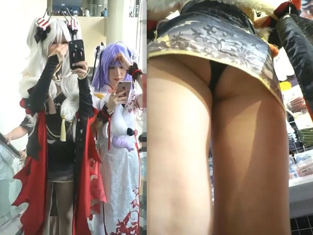 「动漫展裙底风光」展场内的各式各样小内内