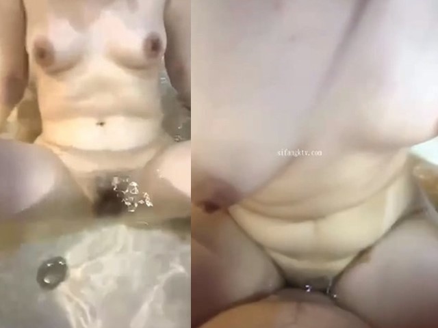 【网红小表妹】据说某AP百万粉丝，跟表哥开豪华浴缸鸳鸯房