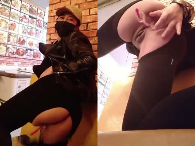 低调的是骚浪,大排档老板娘穿着开裆裤带着跳蛋做生意