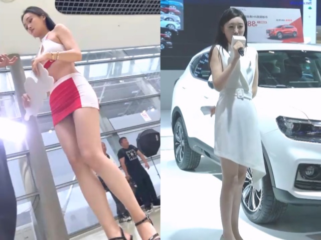 2023最新流出RKQ系列 偷拍大神车展抄底女神车模 美女主持裙底风光