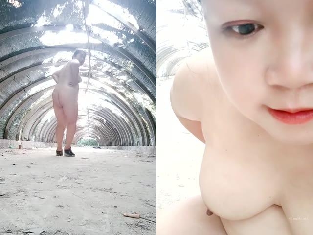 【农村户外的生活】老板娘户外勾搭路人无套内射+裸奔