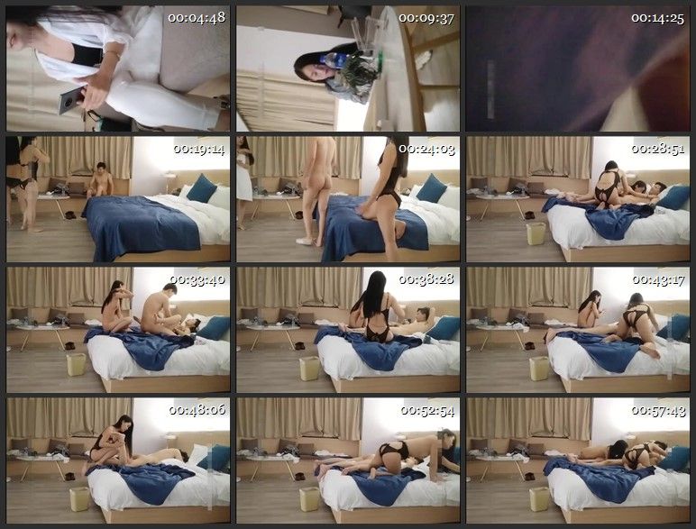 91沈先生探花约了两个少妇玩双飞，换上情趣装口交一前一后猛操，做服务按摩舔菊搞两炮