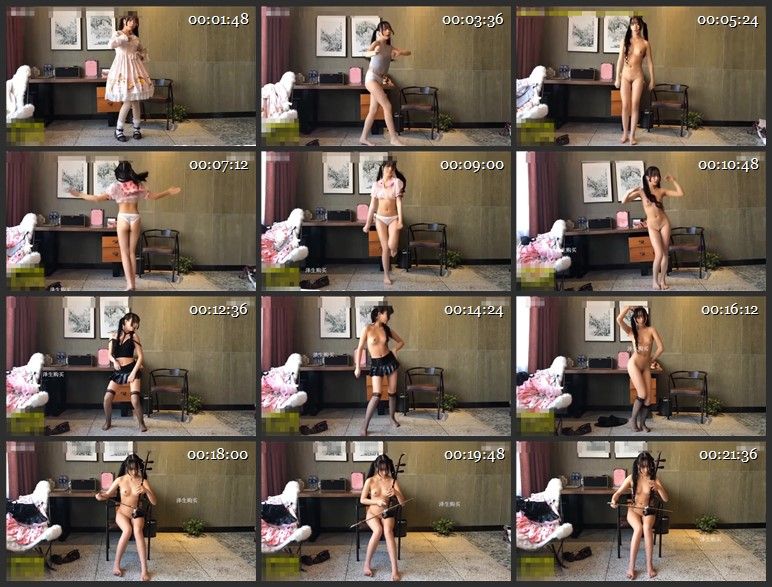 B站很火的舞蹈区双马尾可爱美少女浆果儿全裸宅舞才艺表演流出身材没得说多套制服装