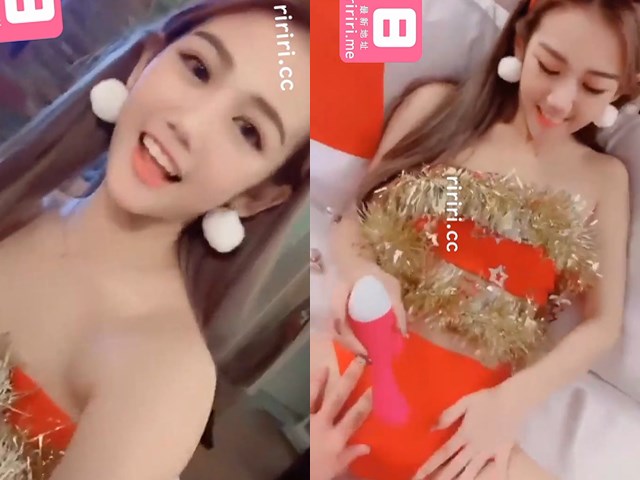 SWAG颜值女神chinhbaby 圣诞礼物肛塞尾巴 解禁菊爆 诱惑司机