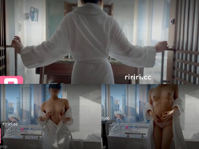 白嫩网红在全透明浴室双插自慰