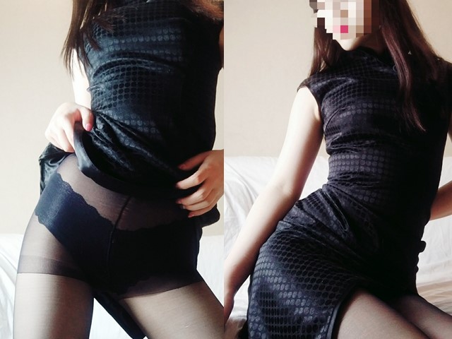 推特网红美少女〖恶犬〗黑丝旗袍 揉玩超粉穴