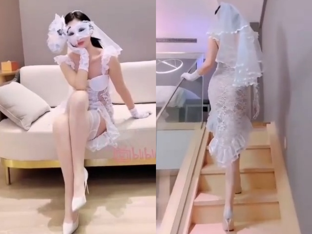 女神Vivian姐 婚礼前夜强上白纱新娘 