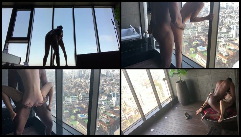 超黑大屌猛男与X大漂亮女伴读性爱私拍流出，落地窗前疯狂爆操