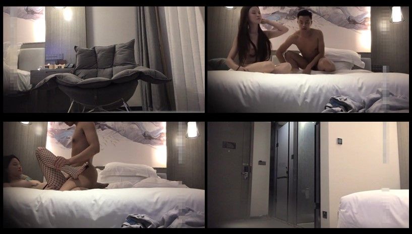 极品外围女神，肤白细腰美乳翘臀，长发飘飘丝袜情趣，一对大白兔完美少见