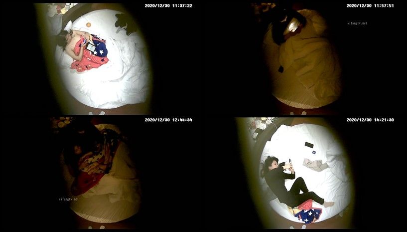 主题酒店私享台上帝视角偷拍情趣白色圆床学生情侣下午没课上开房做爱 