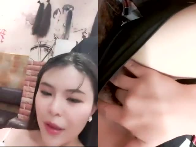 骚气妹子理发店勾引小哥啪啪